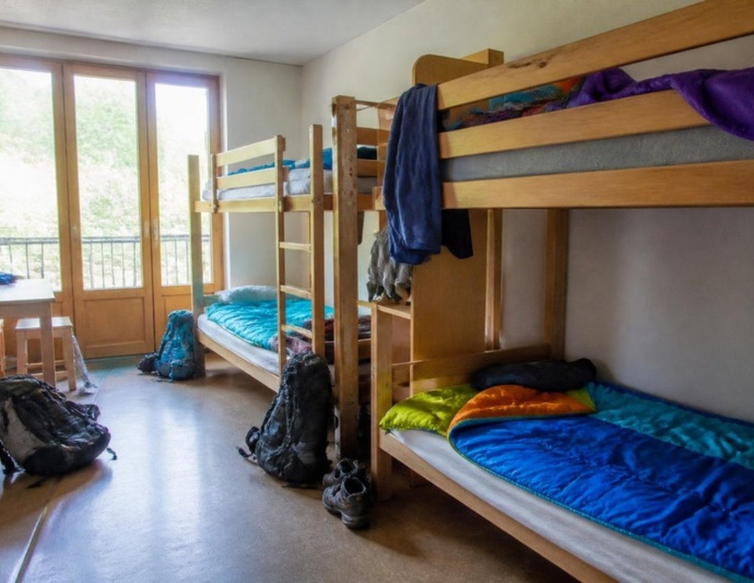 Zimmer in einer Jugendherberge mit Stockbetten