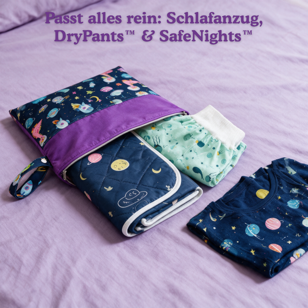 DryBag™ mit Schlafanzug, DryPants™ und SafeNights™