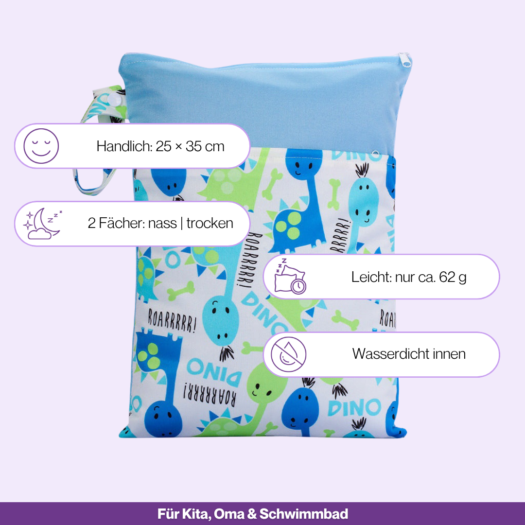 DryBag™ Dino Hellblau