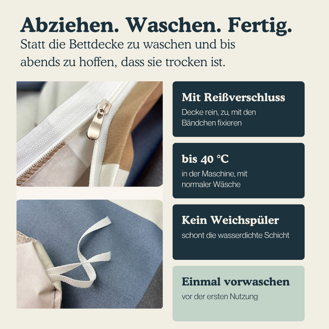 Decken- & Kissenschutz – wasserdichter Bezug